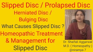 Slipped DiscHerniated DiscProlapsed Disc Homeopathic Treatment for Slipped Disc amp its Management [upl. by Ytsud189]