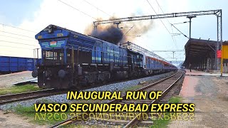 First Run of VASCO SECUNDERABAD EXPRESS [upl. by Phalan910]