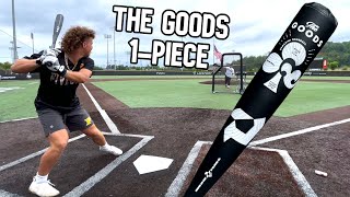 Hitting with the 2022 DeMarini The Goods 1piece  BBCOR Baseball Bat Review [upl. by Norac]