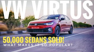 Volkswagen Virtus hits 50000 sales in India  What makes it popular  Price features engines [upl. by Sergei425]