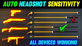 Auto Headshot Sensitivity Setting Free Fire 🔥  New Headshot Sensitivity  One Tap Headshot Trick [upl. by Nedgo]