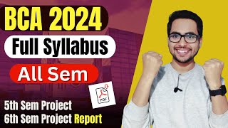 BCA Syllabus 2024 for ALL SEMESTER 🔥 All 3 Years Subjects with Project REPORT  BCA Admission 2024 [upl. by Adkins]