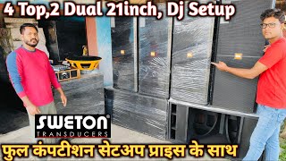 dual 21 inch bass  4 top amplifier price  competition wala dj setup  jharkhand dj setup [upl. by Negah574]