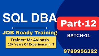 Part of Session 12  Batch11 Sql DBA Job Ready Course [upl. by Rosel297]