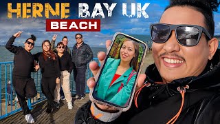 Budi 😍 Lai Cal Batai UK Ghumaudai 😂 Bishal Rai UK Vlog  Herne Bay Beach 🏖️🌴 Kent 🇬🇧  Rojina Rai [upl. by Akir]