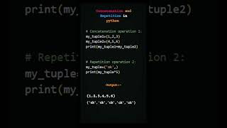 Concatenation and Repetition in python coding programminglanguage codinglover [upl. by Aletse309]