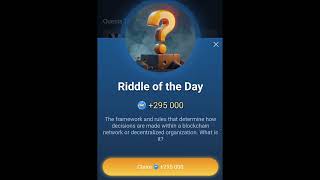 X Empire 20241006 riddle of the day [upl. by Yvonner]