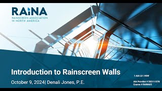 Intro to Rainscreen walls [upl. by Nodnorb]