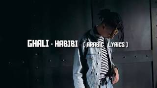 GHALI  Habibi Arabic Lyrics  مترجمة [upl. by Mita]