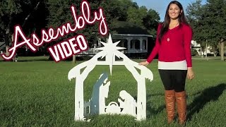 Outdoor Nativity Sets  Assembly Video [upl. by Aicatsana]