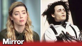 Amber Heard takes Edward Scissorhands dig at Johnny Depp [upl. by Bainbridge]