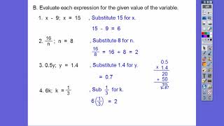 Evaluating Expressions  Lesson 102 [upl. by Archie]