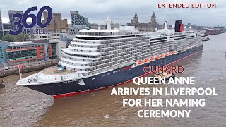 Cunard Queen Anne Arrival at Liverpool Cruise Terminal 3 June 2024 EXTENDED EDITION [upl. by Narag406]