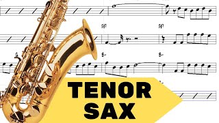 🔴 Top 10 Most Popular Tenor Saxophone Backing Track Sheet Music for only Tenor Sax [upl. by Allehc295]