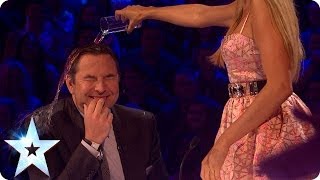 David gets a soaking from Alesha on BGMT  Britains Got More Talent 2014 [upl. by Black]