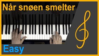 Når snøen smelter  Astrid S Easy piano cover [upl. by Ayotnahs90]