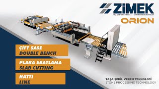 ZİMEK Çift Şase Plaka Ebatlama Hattı  Double Bench Slab Cutting Line خط قص الألواح ذو قاعدتين [upl. by Stephine634]