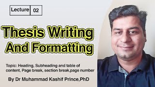 Lecture 2 Writing Formatting and Editing Thesis or Dissertation in UrduHindi [upl. by Sausa]