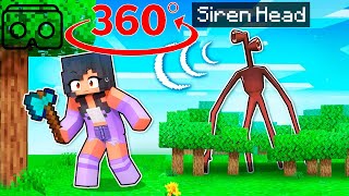 360° POV Aphmau 3 NIGHTS With SIREN HEAD In Minecraft [upl. by Louanna]