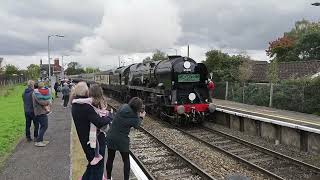 Merchant Navy Class 35028 Clan Line at Sherborne and Pinhoe 12th October 2024 [upl. by Yerggoeg]