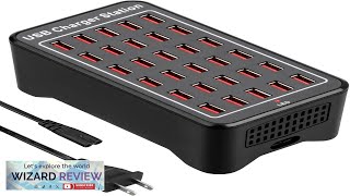 USB Charging Station 150W30A 30 Port Travel Desktop USB Rapid Charger Multiple Review [upl. by Osterhus]