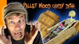 Make a coffin candy dish with pallet wood With bonus scary story Halloween fun [upl. by Evania]