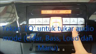 Perodua Bezza radio review dan cara setting [upl. by Leva]