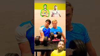 Messi ka Fan Ho Dumbbell uthake dikhao shorts football worldcup footballworldcup cr7 messi [upl. by Nivrehs]