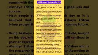 10 Lines on Akashya Tritiya in English [upl. by Cirnek]