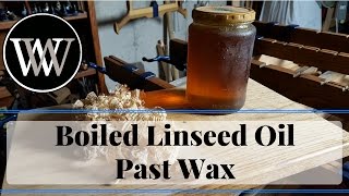 How to use Boiled Linseed Oil and Paste Wax for a Wood Finish BLO and Pastwax [upl. by Sherl]