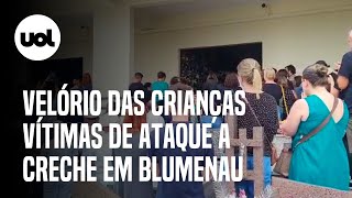 Ataque em Blumenau Crianças vítimas de ataque em creche são veladas em SC vídeo mostra comoção [upl. by Mcfadden]