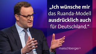 Streit um RuandaModell und FDPPapiere Jens Spahn CDU und Konstantin Kuhle FDP  maischberger [upl. by Diva441]