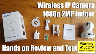 MAISI Wireless IP Camera 1080p 2MP Two Way Audio Hands on Review and Test [upl. by Ury]