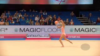 STANIOUTA Melitina BLR – 2015 Rhythmic Worlds Stuttgart GER Qualifications Ball [upl. by Lynea]