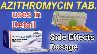 Azee tablet  AZITHROMYCIN 250mg  Azithromycin 500mg tablet uses side effects dosage [upl. by Nottirb477]