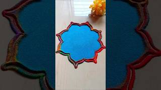 💙 Easy rangoli design rangoli diwalirangoli viral shorts [upl. by Tayib]