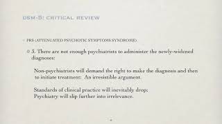 DSM5 Critical Review  Part 4 [upl. by Lehmann]