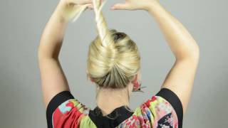 Tuto chignon avec pic double banane et demi banane [upl. by Aratnahs]