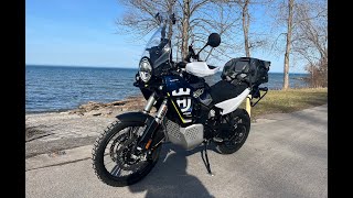 Husqvarna Norden 901 Expedition Hamlin Beach State Park Winter Ride 418 [upl. by Kcinomod]