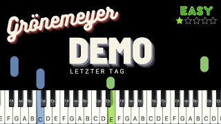 Demo letzter Tag  Herbert Groenemeyer  Piano Tutorial [upl. by Aile]