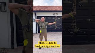 Mathews Lift 33 backyard bow practice mathewsarchery archery hunting bowhunting uv ultraview [upl. by Notneuq]