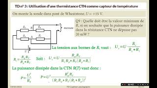 TD Capteur de température avec CTN [upl. by Sigmund350]