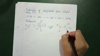 Preparation of alkyl halides from alcohol using PCl3 [upl. by Leciram]