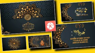 Wedding Invitation Video Editing In Kinemaster  Free Wedding Template [upl. by Eanel]