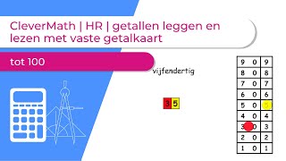 CleverMath  HR  getallen leggen en lezen met vaste getalkaart tot 100 [upl. by Enier]