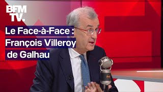 Déficit impôts linterview de François Villeroy de Galhau gouverneur de la Banque de France [upl. by Akinom103]