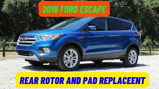 2018 Ford Escape Rear Rotor and Brake Pad Replacement [upl. by Wilfred240]