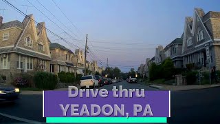 DRIVE THRU YEADON VIA EAST LANSDOWNE PA DELAWARE COUNTY DRIVING [upl. by Eibrab]