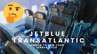 Jetblue ECONOMY Transatlantic London To New York  Airbus A321 [upl. by Acirretal]