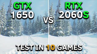 GTX 1650 vs RTX 2060 SUPER  Test In 10 Games at 1080p  How Big is The Difference [upl. by Hildagard152]